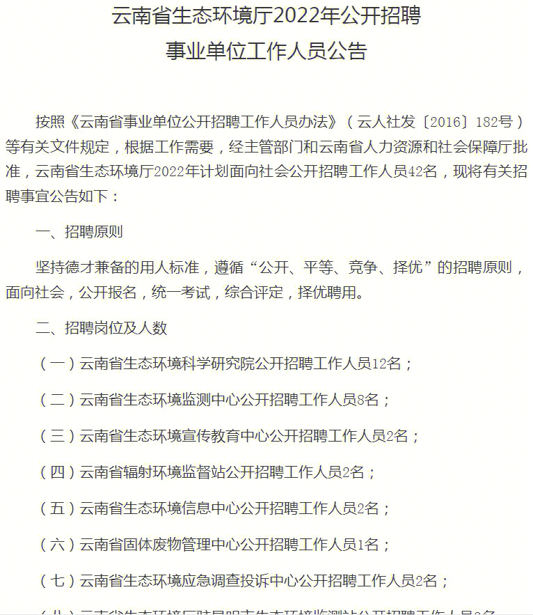 丽江市环境保护局招聘公告全新发布